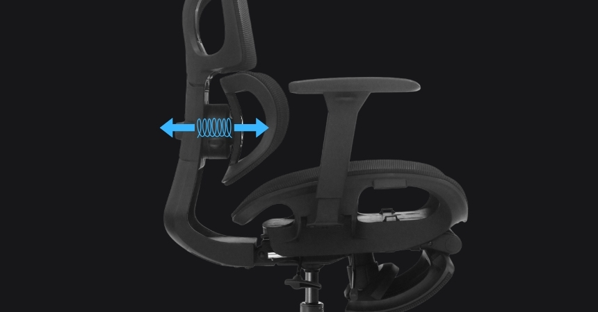 Aktywne wsparcie lędźwiowe Split Double-Lumbar w fotelu BIONIC AIR FR